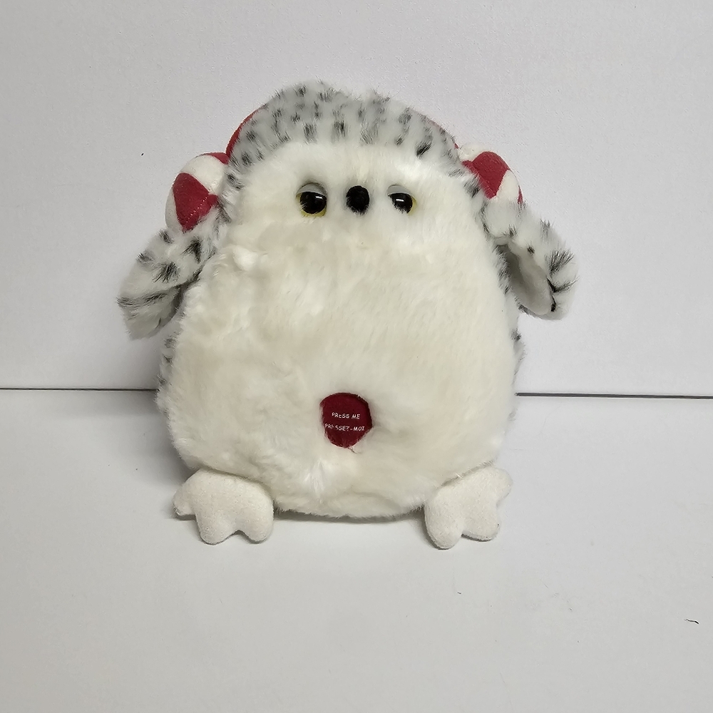Russ Berrie Blizzie Owl Singing Plush | Happy Hoo-lidays | 12"